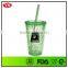 Promotional Souvenir 16 oz Plastic Cup With Straw