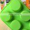 CTBED115 6 Hole Cylinders Handmade Soap Mould Green Color