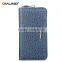 QIALINO Wholesale Zip Wallet Luxury Ostrich Leather card holder wallet handbag