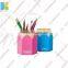 pure white double cup design silicone pen container