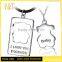 Cusotm design stainless steel jewelry couple blank dog tag pendant necklace wholesale