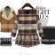 2014 KOREAN CHECK TUNIC LOOSE FIT WOMEN COAT 9358