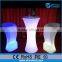 factory price battery rechargeable plastic color led table and chair set