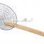 stainless steel wire mesh strainer with bamboo handle