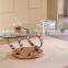 new model round golden stainless steel extendable coffee table