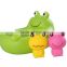 frog family pvc bath baby toys, Custom caroon funny rubber duck toys, High Quality PVC Bath Toys