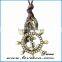 Wholesale Bronze Tone Anchor Pendant Necklace Brown Adjustable Vintage Leather Cord Necklace