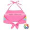 Toddler Girls Summer Beachwear Swimsuit Ruffle Tie Back Bikini Swimwear