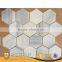 Marmara white marble white mosaic hexagonal shape for bathroom