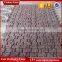 Red Colored Tumble Mesh Back Granite Cobblestone Paver Stone