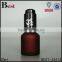 30ml  china dark red frosted glass bottle cosmetic essential oil perfume gold aluminum pump dropper bottle glass