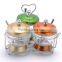 luxury Stainless steel seasoning box condiment jar three flavour combination suit BH-SLT023