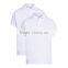 Custom School Uniforms Wholesale Unisex 100 Cotton Fabric Short Sleeve Polo T Shirt White Plain