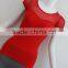 Ladies Red Short Sleeve T-shirt With Mesh in Shoulder Part