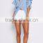 latest design women shirt puff sleeve adult ruffle raglan shirt