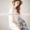 hot sale high quality girls 100% organic cotton white t shirt