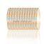 Half Round 6 MM Three Tone Plated Side Veni Bangles