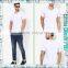 Basic Style Soft Pure White V Neck T-Shirt for Men