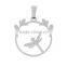 Stainless Steel Cut Out Pendants Branch Silver Tone Dragonfly