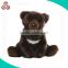 18 inch Sitting black plush animal realistic stuffed bear