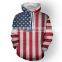 Unisex Fashion USA American Flag Print Hooded Slim Pullover Hoodie Sweatshirt