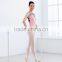 Women pattern mesh slit back dance ballet leotard