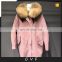 2017 new fashion corduroy real raccoon fox fur parka jackets wholesale