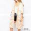 Soft-Touch Long Line Open Front Cardigan With Hood