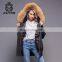 2017 Fashionable winter jacket big size women fur parka with raccoon fur collar big size