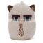 plush animal toy grumpy funny expression cat mini key chain