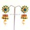 Wholesale Imitation pachi jhumka earrings -Traditional South indian pachi jhumkas -South indian pachi jhumka earring