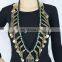 Vintage Beaded Kuchi Tribal Coin Necklace - Vintage Afghani Ethnic Boho Gypsy Statement Necklace