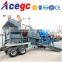 Big capacity alluvial mobile gold mining equipment/portable gold mining trommel for sale