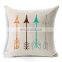 Custom  Farmhouse pattern  Cotton Linen Throw Pillow  Covers 18x18  for Sofa Decorative