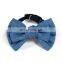 Classic polka dot British wind denim bow pet collar