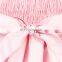 Baby Girl Solid Pink Color Dress halter Sweet Baby Girl Dress with two cute pocket Summer Clothings