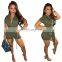 Women Summer Bodysuits Sexy Fitness V-Neck Short Sleeve Rompers Street Night Club Party Jumpsuits One Piece Outfits
