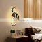 Creative personality led bedroom bedside lamp Nordic hotel aisle staircase decoration aluminum notes wall lamp