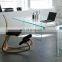 hot sale Chinese furniture glass top dining table price