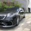 2019 S class w222 S63 S65 carbon finber spoilers for w222 S63 S65 to B style carbon finber front lip rear diffuser exhaust tips