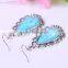 wholesale fashion vintage resin acrylic kallaite tear style light weight gold earring stud findings