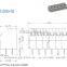 termin Block 2P - 24P Electrical Spring Clamp Screwless Terminal Block Pitch 5.00mm 300V 10A
