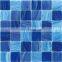 Swimming Pool Mosaic Tiles Blue Hot-Melt Mosaic Products Shower Floor Meshed Backed Mosaic Tile