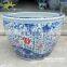 Elegant big Chinese blue and white ceramic outdoor flower pots