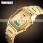 SKMEI 1220 Rose Gold Stainless Steel Wrist Watch Analog Digital Wristwatches for Men Women