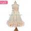 The luxury and elegant ivory flower dress cream feather new dress                        
                                                Quality Choice