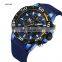 MEGIR 2121 Men Current Original Quartz Watches Silicone Strap Analog Calendar Stopwatch Man Sport Wrist Watch