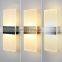 Modern Simple Bedside Foyer Minimalist Aluminium Corridor Sliver Black Gold LED Sconce Wall Lamp