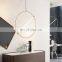Modern Art Decor LED Pendant Light Luxury Ring Globe Loft Lighting For Living Room Bedroom Hotel Glass Hanging Lamp