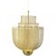 Nordic Modern Simple LED Pendant Light Metal Grid Chandelier for Villa Living Room Coffee Restaurant Ceiling Lamp